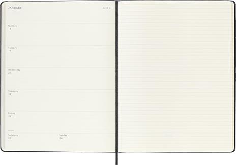 Agenda Moleskine 18 mesi settimanale notebook XL nera rigida - 4