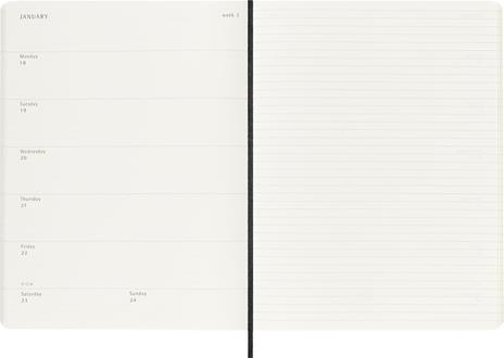 Agenda Moleskine 18 mesi settimanale notebook XL nera morbida - 3