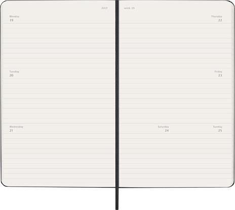 Agenda Moleskine 18 mesi settimanale orizzontale large nera rigida - 6