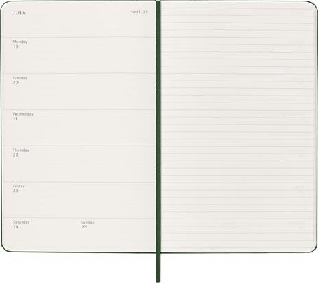 Agenda Moleskine 12 mesi settimanale notebook large verde rigida - 3