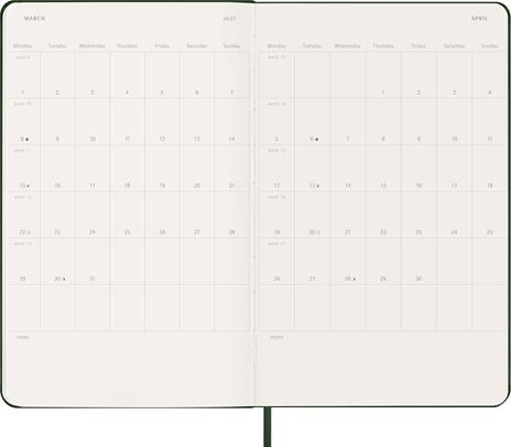 Agenda Moleskine 12 mesi settimanale notebook large verde rigida - 4