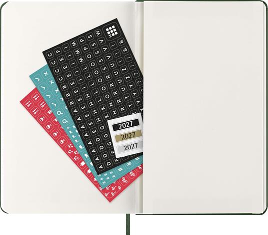Agenda Moleskine 12 mesi settimanale notebook large verde rigida - 5