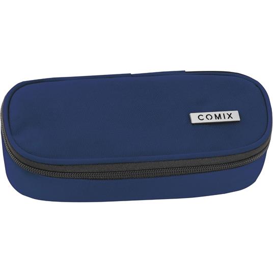 Astuccio Ovale Organizzato Monocolore Blu Comix