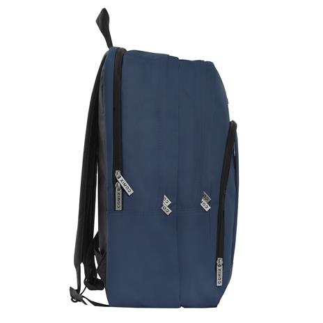Zaino con zip e scomparti Monocolore blu Comix - 3