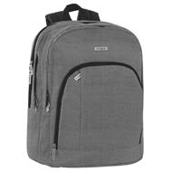 Zaino con zip e scomparti Monocolore grigio mel. Comix