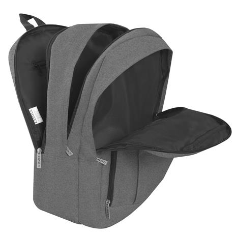 Zaino con zip e scomparti Monocolore grigio mel. Comix - 2