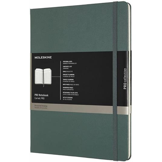 Taccuino Pro Moleskine XL copertina rigida verde. Forest Green