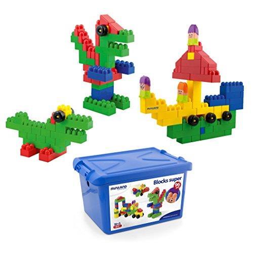 Miniland Blocchi Super Personaggi 96 Pezzi, Multicolore, 32338