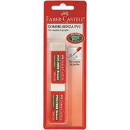 Blister 2 gomme vinile bianca, rettangolari con fascetta, senza PVC
