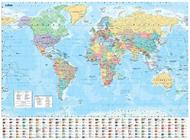 Collins Large World Wall Paper Map (70 x 91.5 cm): Paper Map with Flags, Perfect for Classroom, Office and Home