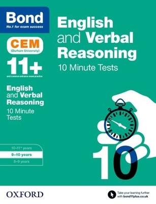 Bond 11+: English & Verbal Reasoning: CEM 10 Minute Tests (now Cambridge Select Insight): 9-10 years - Michellejoy Hughes,Bond 11+ - cover