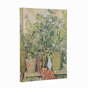 Cartoleria Agenda 2027 18 mesi, Cezanne's Terracotta Pots and Flowers, Midi, Horizontal Paperblanks