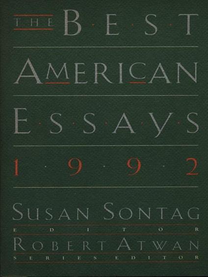The best american essays 1992 - Susan Sontag - copertina