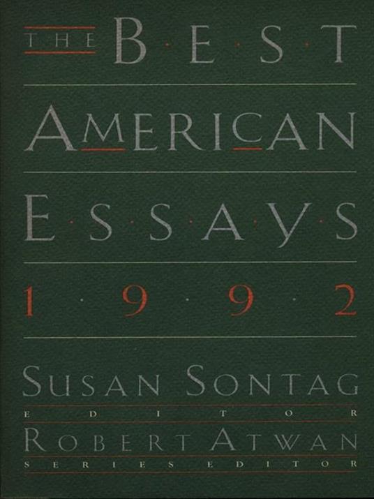 The best american essays 1992 - Susan Sontag - copertina
