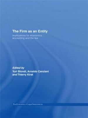 The Firm as an Entity: Implications for Economics, Accounting and the Law - Yuri Biondi,Arnaldo Canziani,Thierry Kirat - cover
