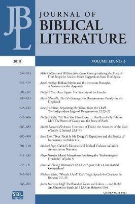 Journal of Biblical Literature 137.3 (2018) - cover