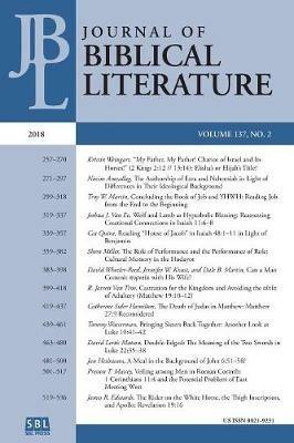 Journal of Biblical Literature 137.2 (2018) - cover