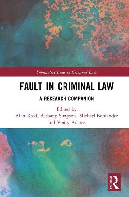 Fault in Criminal Law: A Research Companion - cover