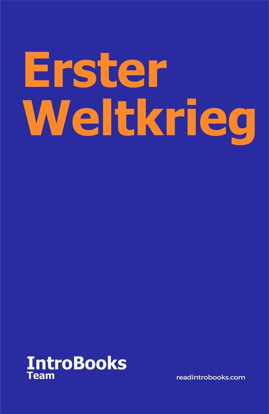 Erster Weltkrieg
