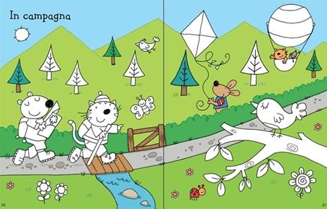 Le vacanze. Coloro e incollo. Con adesivi. Ediz. illustrata - Jessica Greenwell,Stacey Lamb - 3