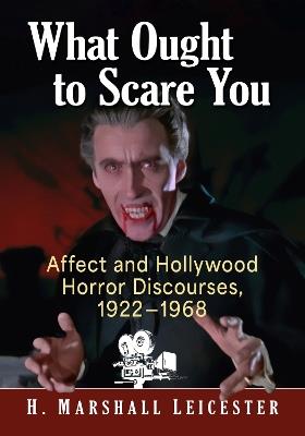What Ought to Scare You: Affect and Hollywood Horror Discourses, 1922-1968 - H. Marshall Leicester - cover