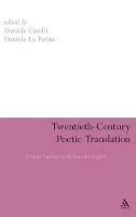 Twentieth-Century Poetic Translation: Literary Cultures in Italian and English - cover