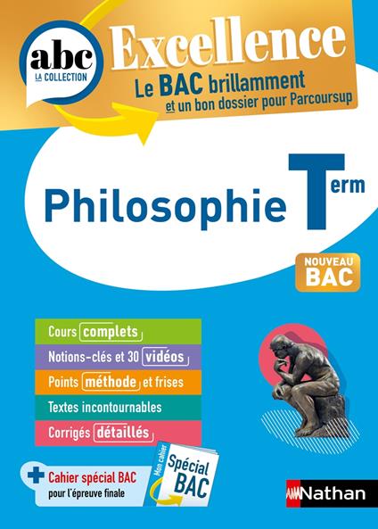 Philosophie Terminale - ABC Excellence - Bac 2027 - Enseignement commun Tle - Cours complets, Notions-clés et vidéos, Points méthode, Exercices et corrigés détaillés - EPUB