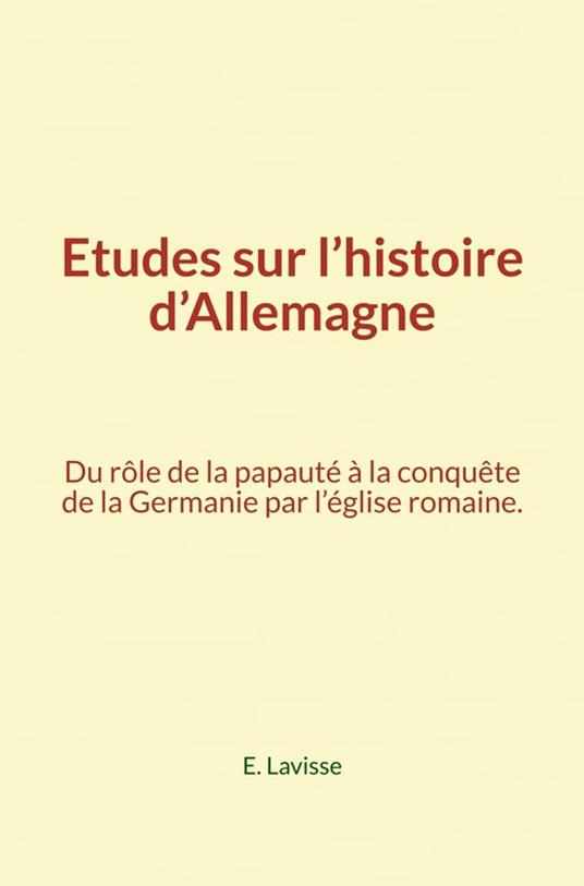 Etudes sur l’histoire d’Allemagne