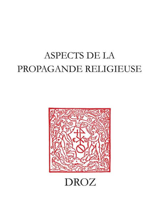 Aspects de la propagande religieuse