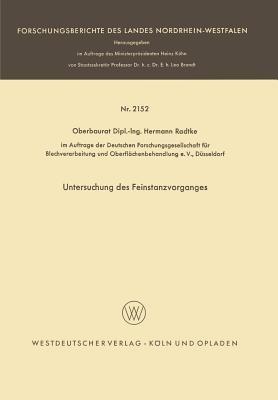 Untersuchung des Feinstanzvorganges - Hermann Radtke - cover