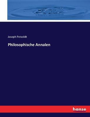 Philosophische Annalen - Joseph Petzoldt - cover