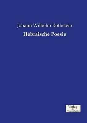 Hebräische Poesie - Johann Wilhelm Rothstein - cover