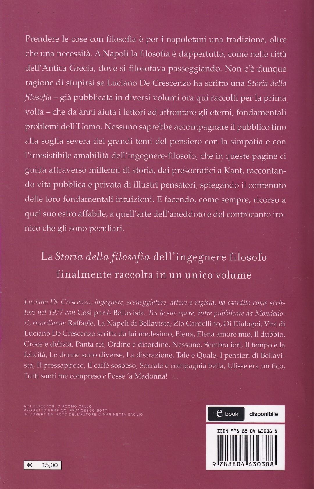 Storia della filosofia greca, medioevale, moderna
