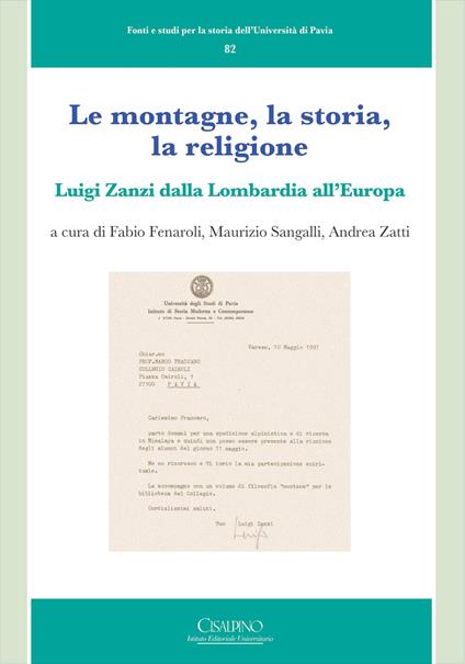 Le montagne, la storia, la religione. Luigi Zanzi dalla Lombardia all’Europa - copertina