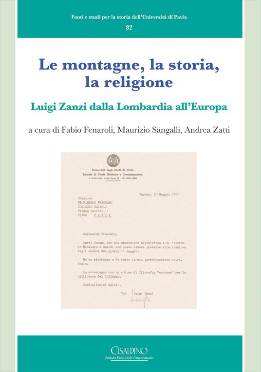 Le montagne, la storia, la religione. Luigi Zanzi dalla Lombardia all’Europa - copertina