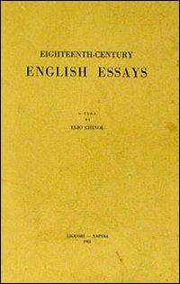 Eighteenth-century English essays - Elio Chinol - copertina