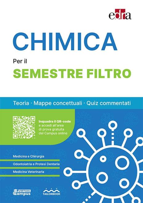 Chimica per il semestre filtro. Teoria, mappe concettuali, quiz commentati - copertina