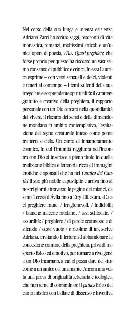 «Tu». Quasi preghiere. Nuova ediz. - Adriana Zarri - 3