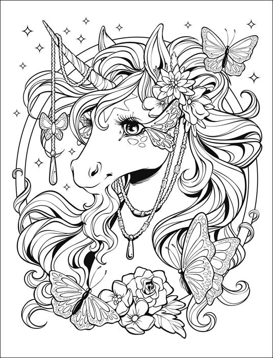 Caleidoscopio da colorare. Magici unicorni. Ediz. illustrata. Con 2 colle glitterate. Con 4 pennarelli - 2