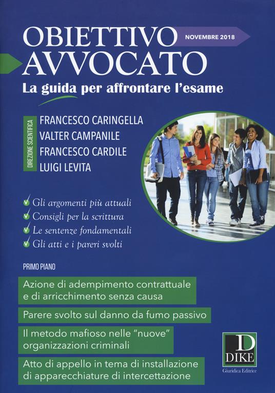 Obiettivo avvocato. La guida per affrontare l'esame (2018). Vol. 3: Novembre 2018 - copertina