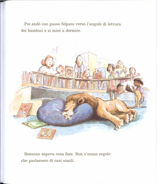 Un leone in biblioteca. Ediz. illustrata - Michelle Knudsen - 2
