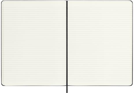 Taccuino Moleskine XL a righe copertina rigida nero. Black - 3