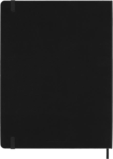 Taccuino Moleskine XL a righe copertina rigida nero. Black - 5