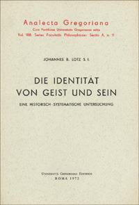Die Identität von Geist und Sein - Johannes B. Lotz - copertina