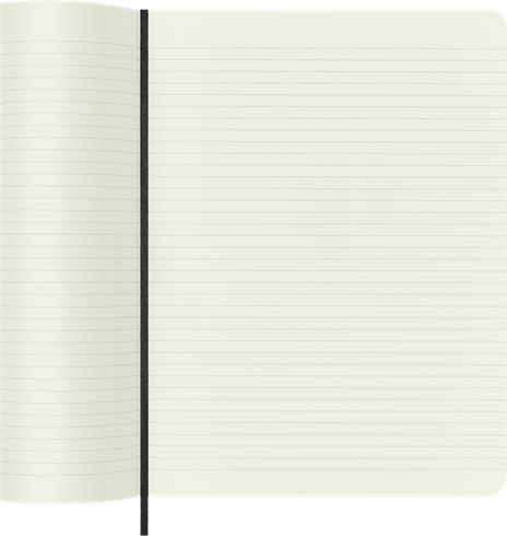 Taccuino Moleskine XL a righe copertina morbida nero. Black - 4
