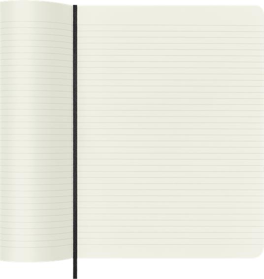 Taccuino Moleskine XL a righe copertina morbida nero. Black - 4