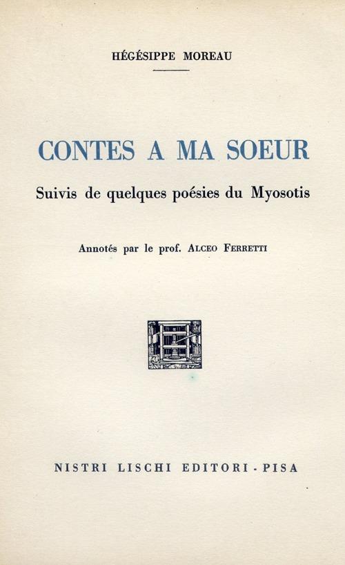 Contes à ma soeur - Hégésippe Moreau - copertina