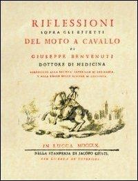 Riflessioni sopra gli effetti del moto a cavallo - Giuseppe Benvenuti - copertina