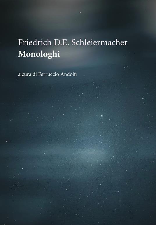 Monologhi. Un dono di Capodanno - Friedrich D. Schleiermacher - copertina
