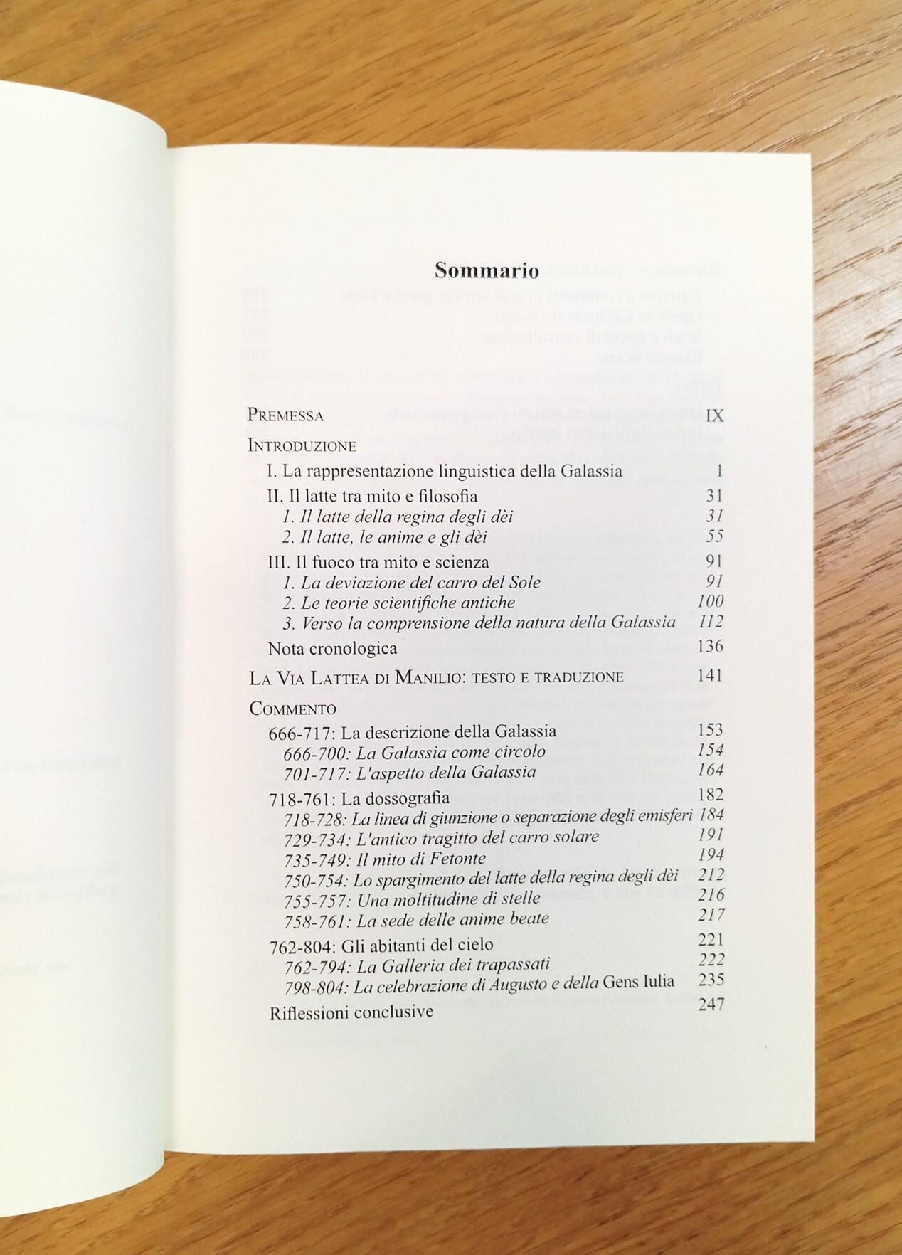 La via lattea dei greci e dei romani. Manlio, Astronomica, I 666-804
